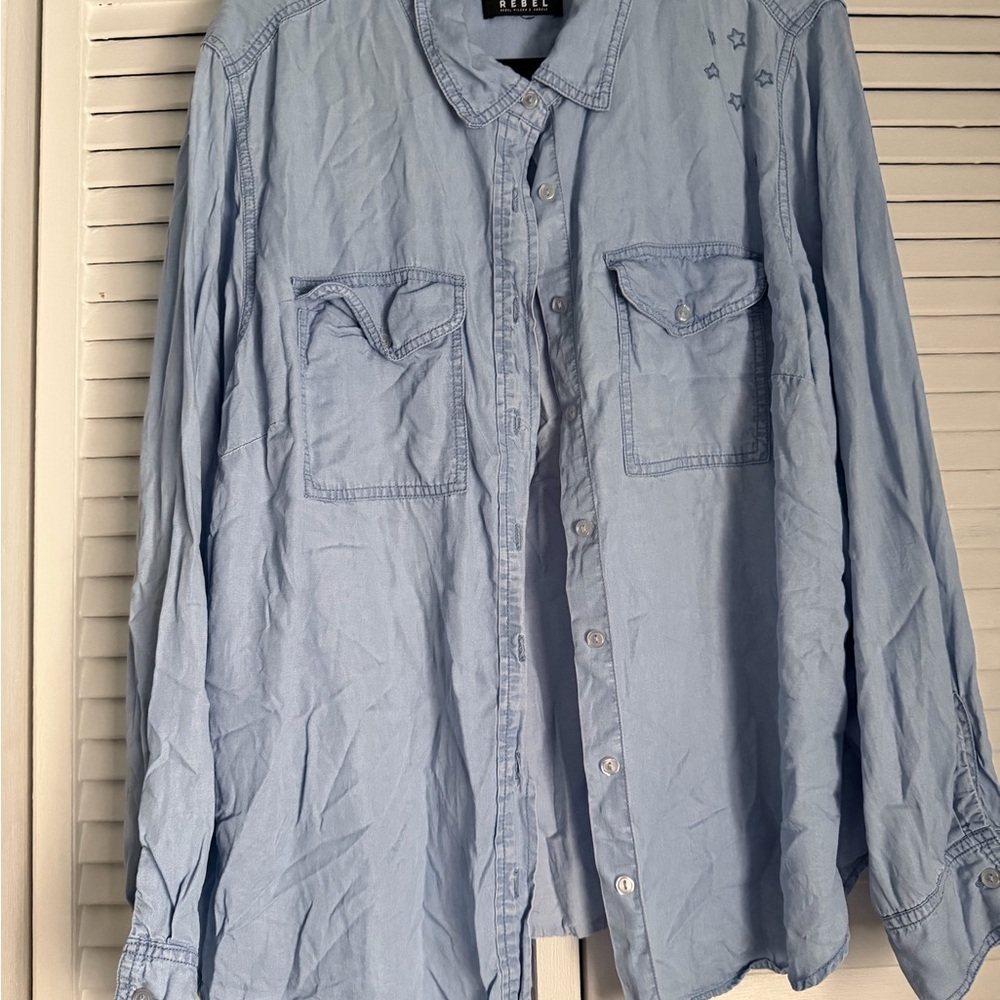 rebels Light Blue Button-Down Shirt